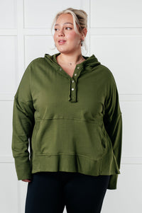 Simple Snug Snap Hooded Pullover-Tops-Villari Chic, women's online fashion boutique in Severna, Maryland