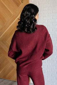 Simple Solution Knit Set in Wine-Sets-Villari Chic, women's online fashion boutique in Severna, Maryland