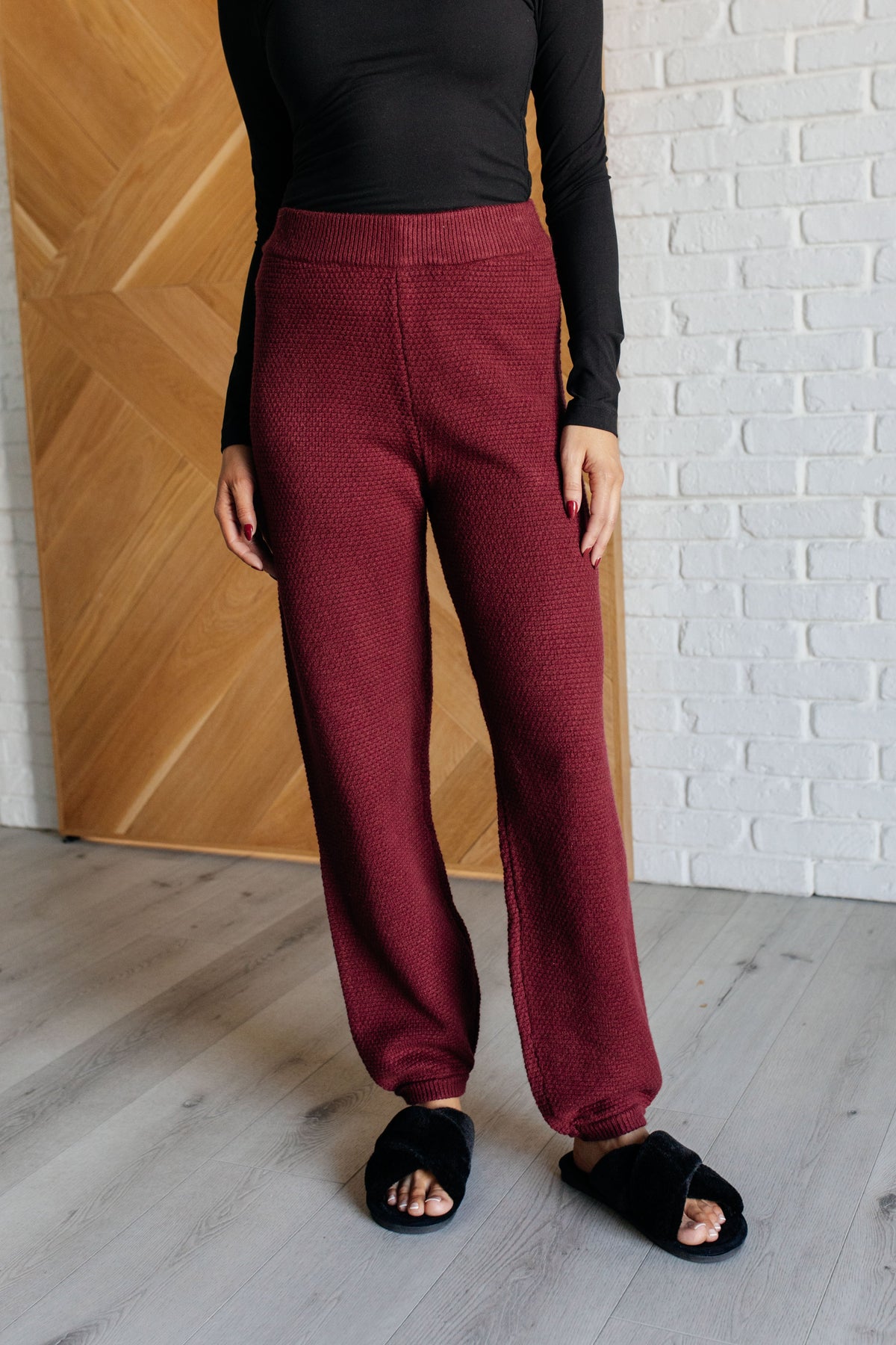 Simple Solution Knit Set in Wine-Sets-Villari Chic, women's online fashion boutique in Severna, Maryland