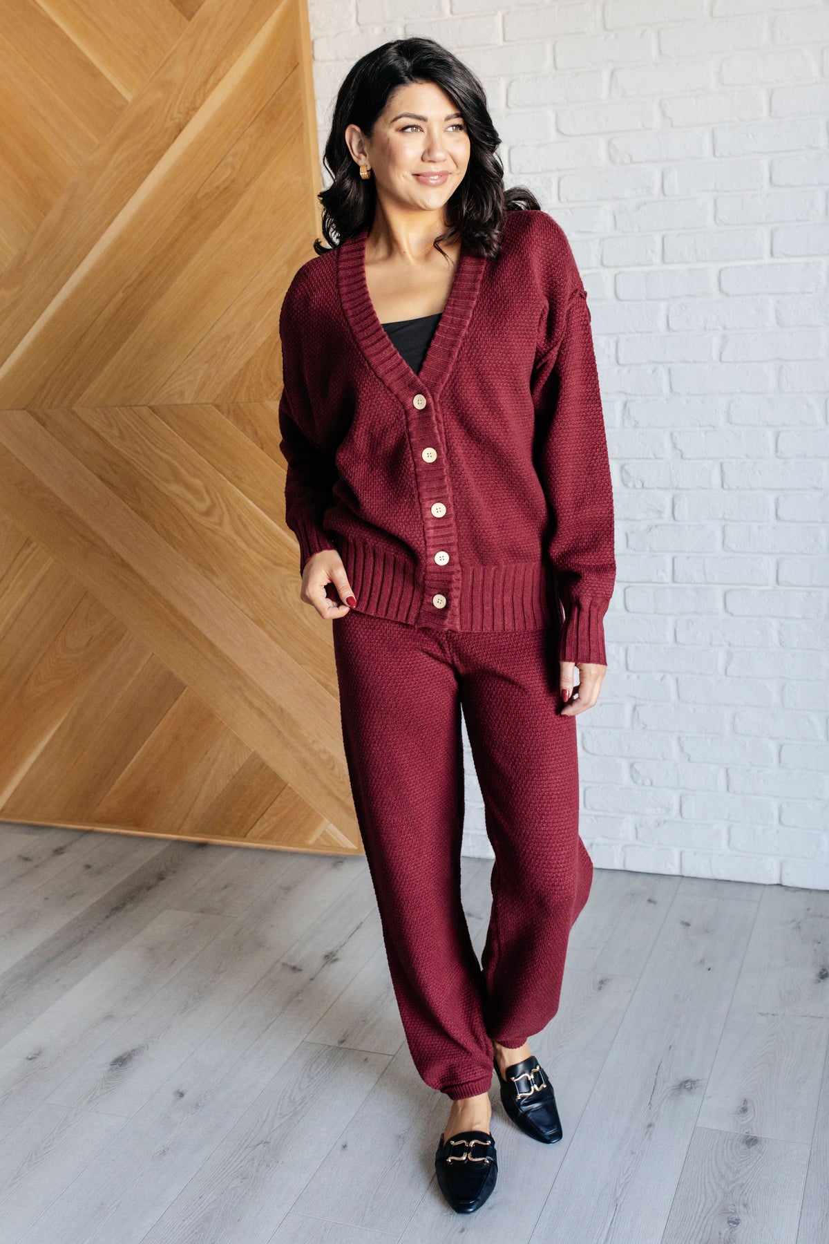 Simple Solution Knit Set in Wine-Sets-Villari Chic, women's online fashion boutique in Severna, Maryland