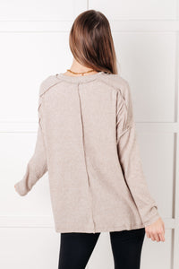 Simply Basic Ribbed Hacci Sweater in H Mocha-Tops-Villari Chic, women's online fashion boutique in Severna, Maryland