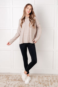 Simply Basic Ribbed Hacci Sweater in H Mocha-Tops-Villari Chic, women's online fashion boutique in Severna, Maryland