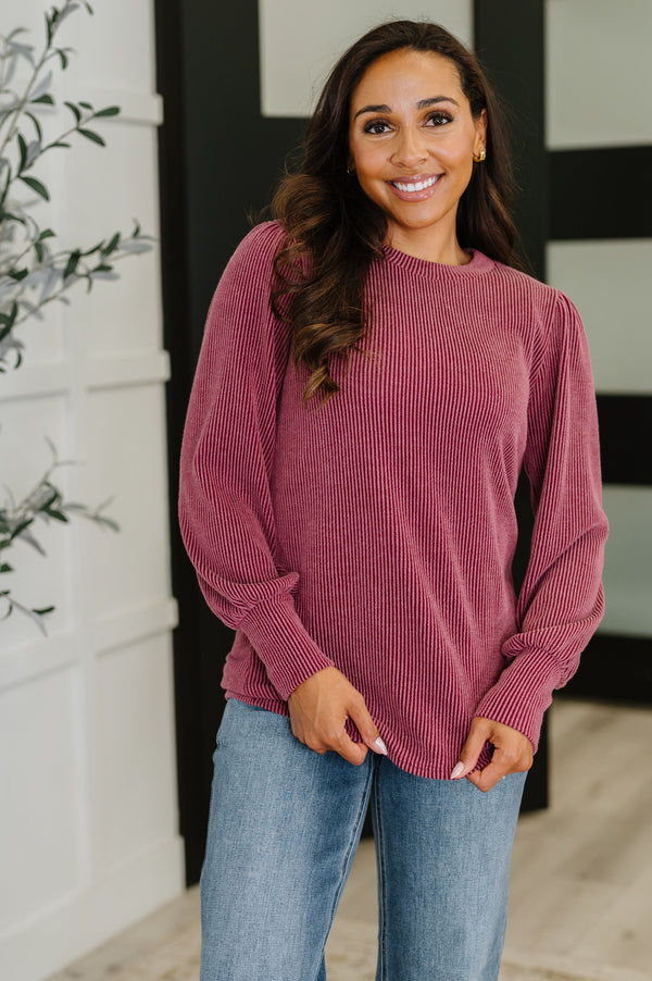 Simply Styled Balloon Sleeve Knit Top-Womens-Villari Chic, women's online fashion boutique in Severna, Maryland