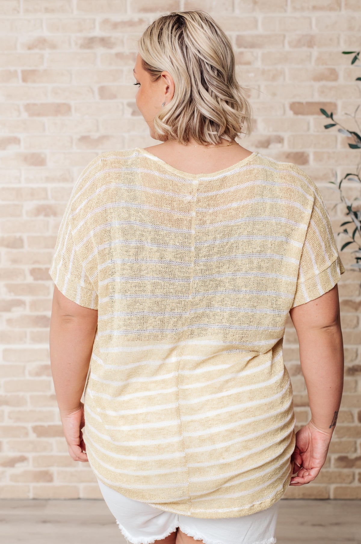 Simply Sweet Striped Top in Yellow-Womens-Villari Chic, women's online fashion boutique in Severna, Maryland