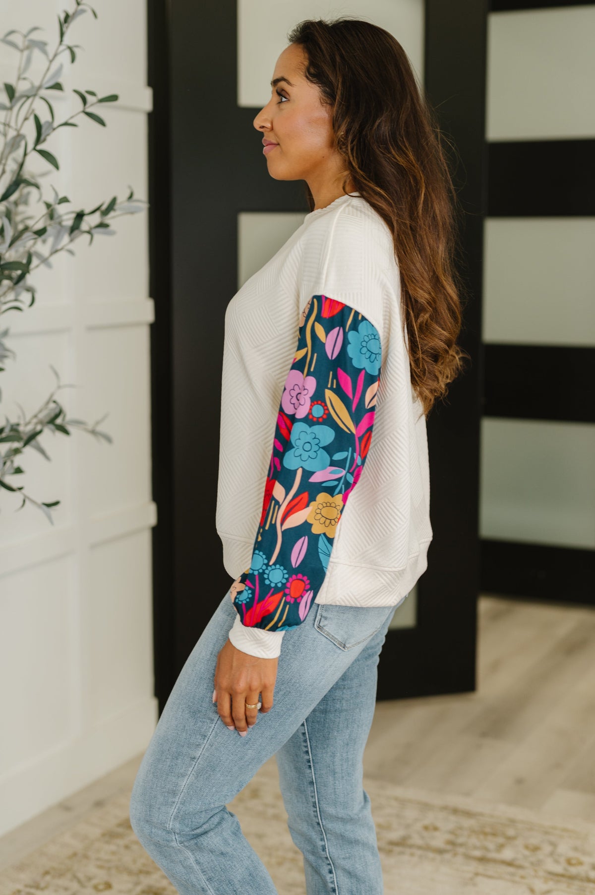 Sing a Melody Floral Sleeve Top-Womens-Villari Chic, women's online fashion boutique in Severna, Maryland
