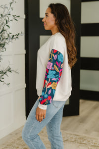 Sing a Melody Floral Sleeve Top-Womens-Villari Chic, women's online fashion boutique in Severna, Maryland