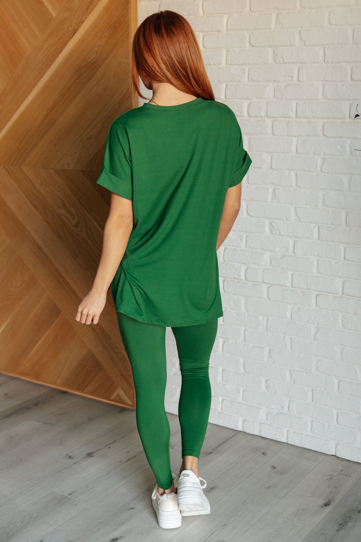 Soft Serve Brushed Microfiber Set in Dark Green-Athleisure-Villari Chic, women's online fashion boutique in Severna, Maryland