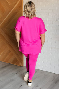 Soft Serve Brushed Microfiber Set in Neon Hot Pink-Athleisure-Villari Chic, women's online fashion boutique in Severna, Maryland