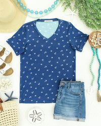 Sophie Top - Nautical Navy-Shirts-Villari Chic, women's online fashion boutique in Severna, Maryland