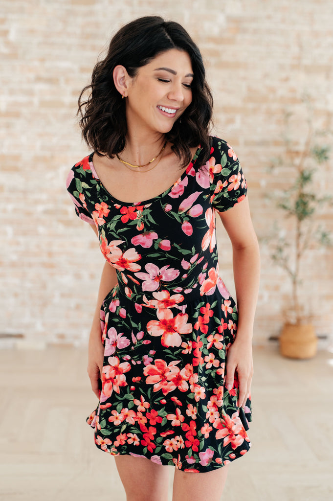 Southern Hospitality Floral Skort Dress-Dresses-Villari Chic, women's online fashion boutique in Severna, Maryland