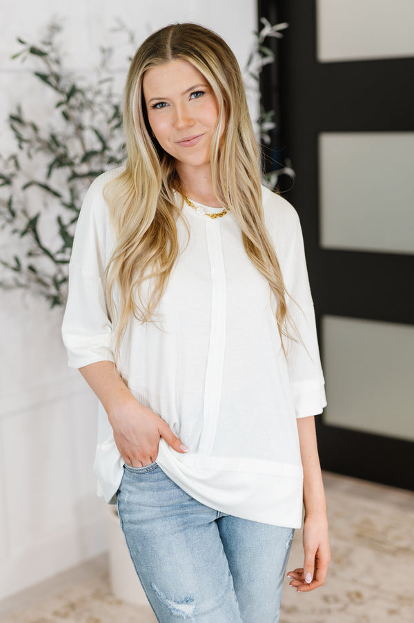 Stay On Top Relaxed Tee in Off White-Womens-Villari Chic, women's online fashion boutique in Severna, Maryland