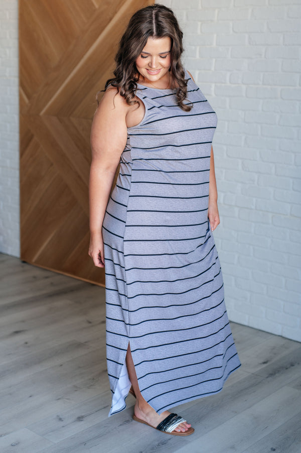 Still Got It Sleeveless Maxi In Gray-Dresses-Villari Chic, women's online fashion boutique in Severna, Maryland