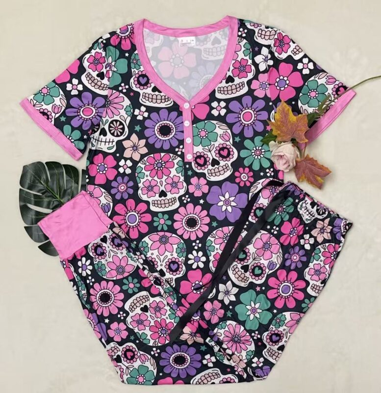 PREORDER: Fall & Halloween Short-Sleeved Jogger PJ Set - 5 Patterns!-Villari Chic, women's online fashion boutique in Severna, Maryland