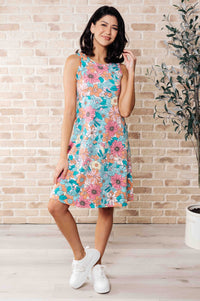 Summer Garden Sleeveless Swing Dress-Dresses-Villari Chic, women's online fashion boutique in Severna, Maryland