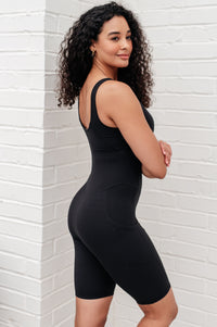 Sun Salutations Body Suit in Black-Athleisure-Villari Chic, women's online fashion boutique in Severna, Maryland