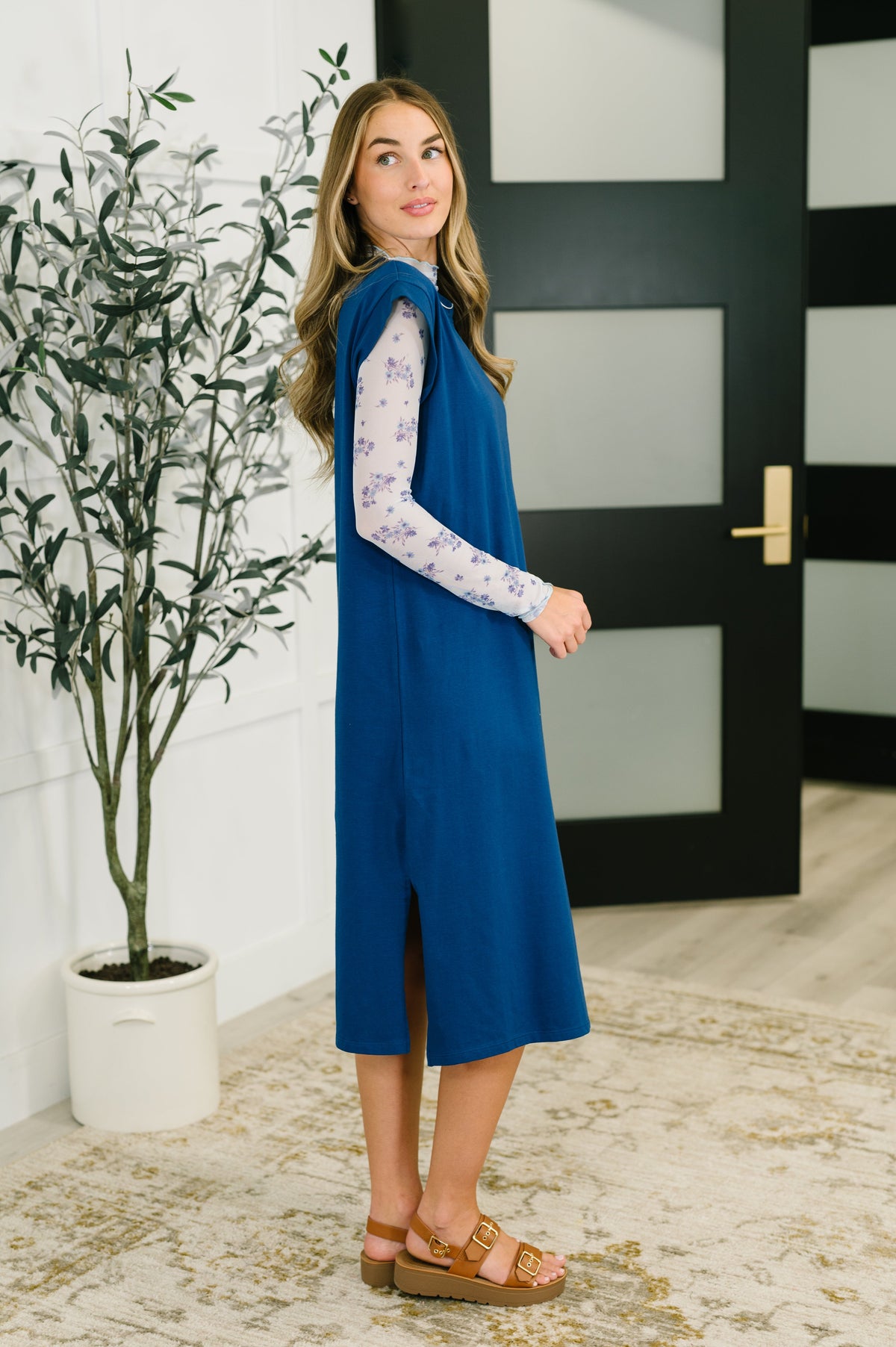 Sweet Like That Casual Dress in Light Navy-Womens-Villari Chic, women's online fashion boutique in Severna, Maryland