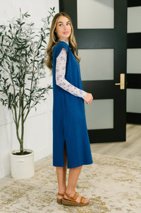 Sweet Like That Casual Dress in Light Navy-Womens-Villari Chic, women's online fashion boutique in Severna, Maryland