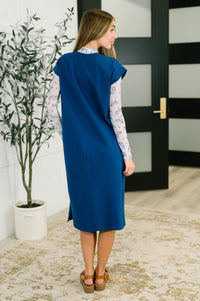 Sweet Like That Casual Dress in Light Navy-Womens-Villari Chic, women's online fashion boutique in Severna, Maryland