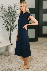 Sweet Like That Casual Dress in Navy-Womens-Villari Chic, women's online fashion boutique in Severna, Maryland