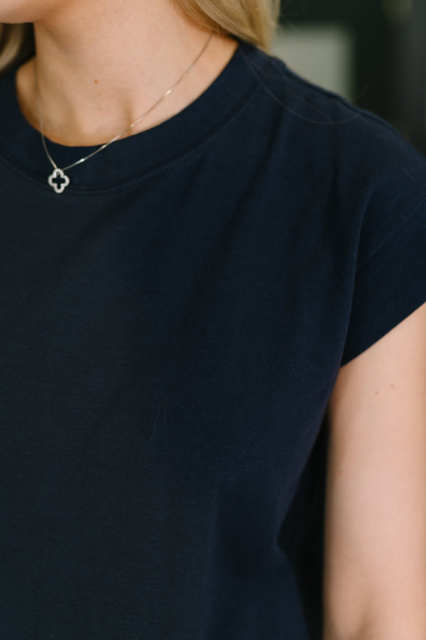 Sweet Like That Casual Dress in Navy-Womens-Villari Chic, women's online fashion boutique in Severna, Maryland