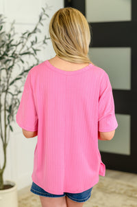 Take It Easy Slouchy Tee in Hot Pink-Womens-Villari Chic, women's online fashion boutique in Severna, Maryland