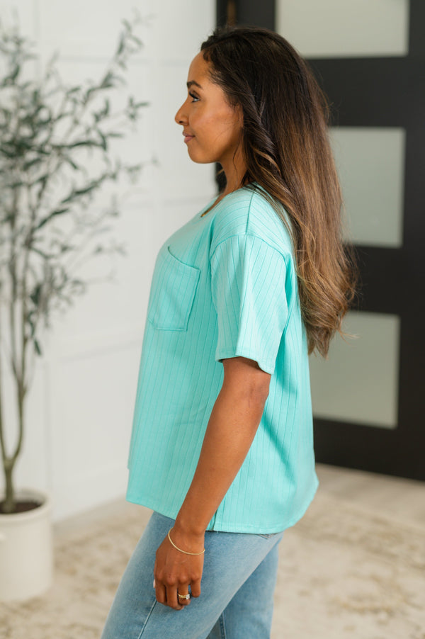 Take It Easy Slouchy Tee in Mint-Womens-Villari Chic, women's online fashion boutique in Severna, Maryland