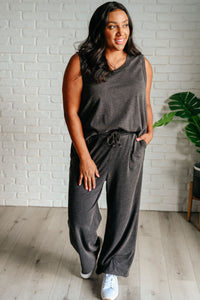 Taking It Easy Tank and Pants Set in Black-Sets-Villari Chic, women's online fashion boutique in Severna, Maryland