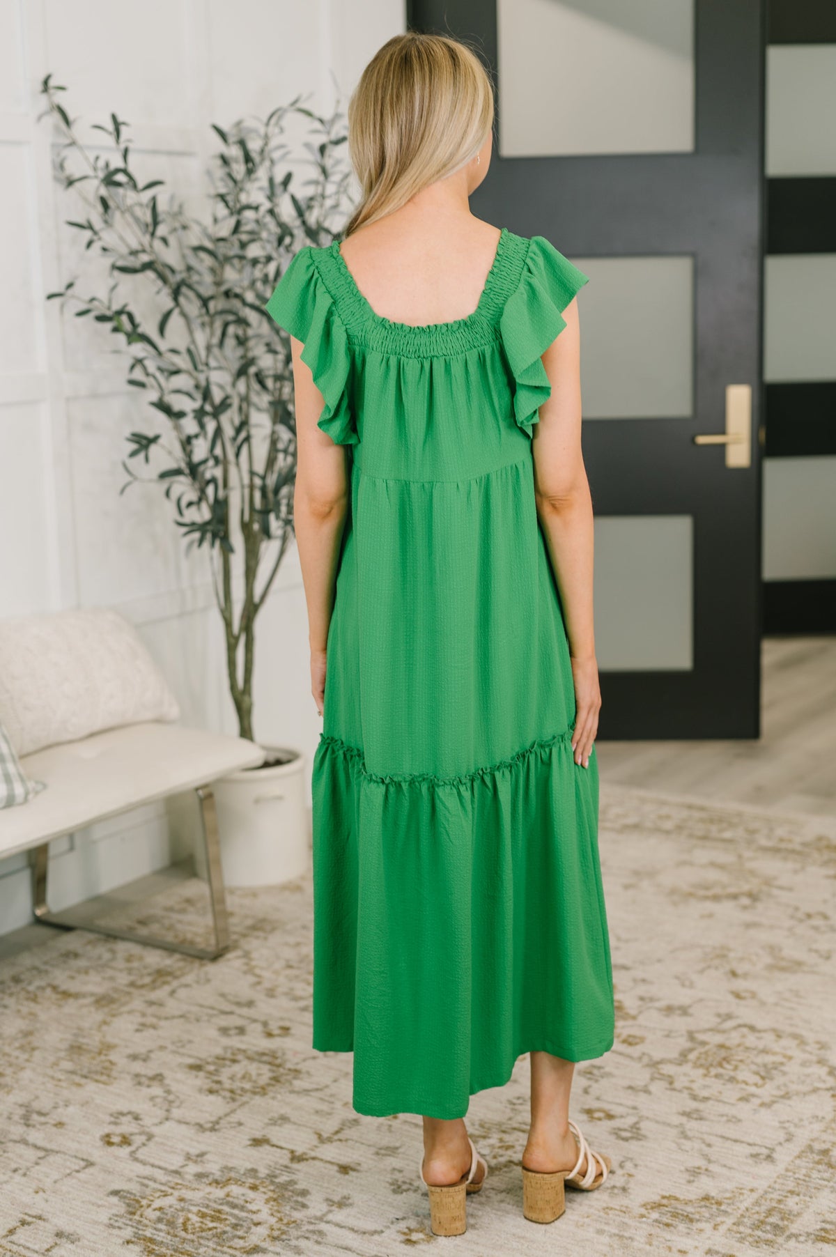 The Way We Were Square Neck Midi Dress-Womens-Villari Chic, women's online fashion boutique in Severna, Maryland
