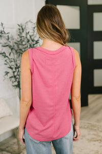 Thread Theory Round Neck Tank in Pink-Womens-Villari Chic, women's online fashion boutique in Severna, Maryland