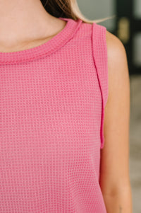 Thread Theory Round Neck Tank in Pink-Womens-Villari Chic, women's online fashion boutique in Severna, Maryland