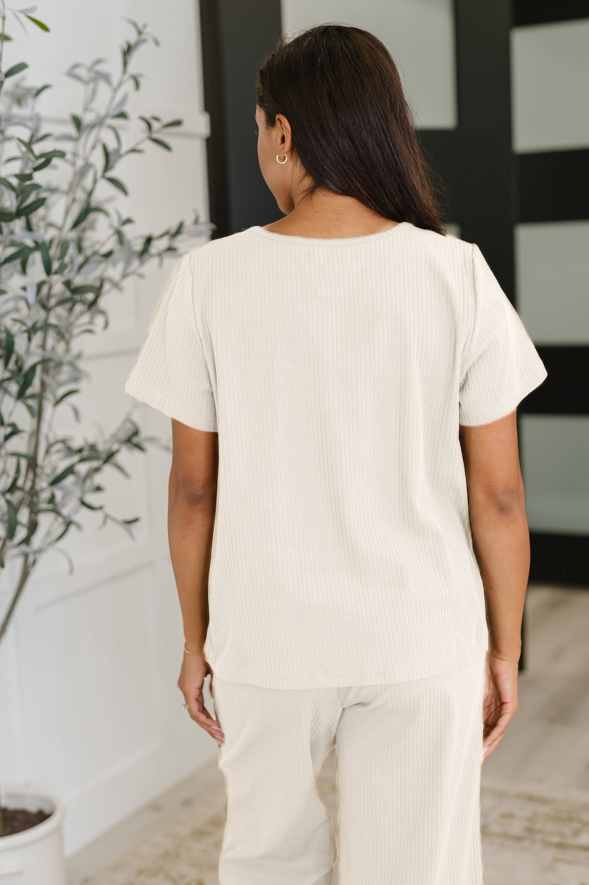 Thyme Boxy Tee in Cream-Womens-Villari Chic, women's online fashion boutique in Severna, Maryland