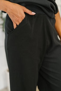 Thyme Culottes in Black-Womens-Villari Chic, women's online fashion boutique in Severna, Maryland