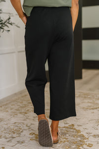 Thyme Culottes in Black-Womens-Villari Chic, women's online fashion boutique in Severna, Maryland