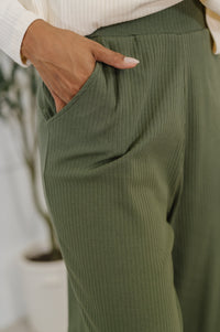 Thyme Culottes in Dusty Pine-Womens-Villari Chic, women's online fashion boutique in Severna, Maryland