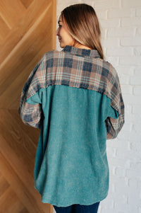 Tied for Time Thermal Plaid Button Up-Tops-Villari Chic, women's online fashion boutique in Severna, Maryland