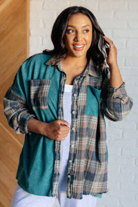 Tied for Time Thermal Plaid Button Up-Tops-Villari Chic, women's online fashion boutique in Severna, Maryland