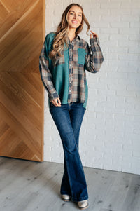 Tied for Time Thermal Plaid Button Up-Tops-Villari Chic, women's online fashion boutique in Severna, Maryland