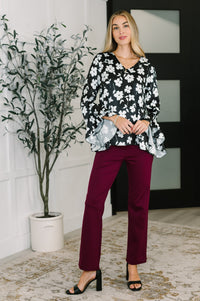 Time and Time Again Floral Blouse-Womens-Villari Chic, women's online fashion boutique in Severna, Maryland