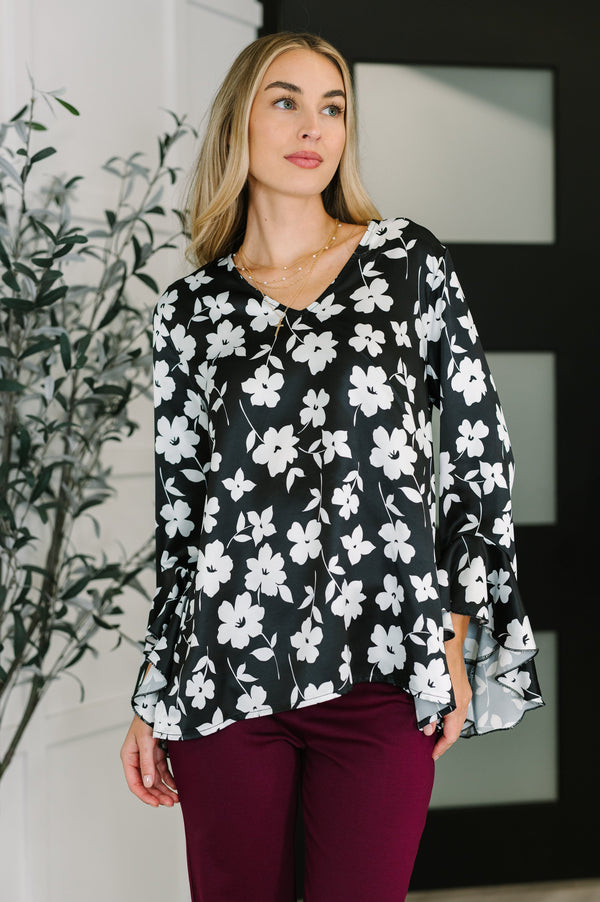 Time and Time Again Floral Blouse-Womens-Villari Chic, women's online fashion boutique in Severna, Maryland