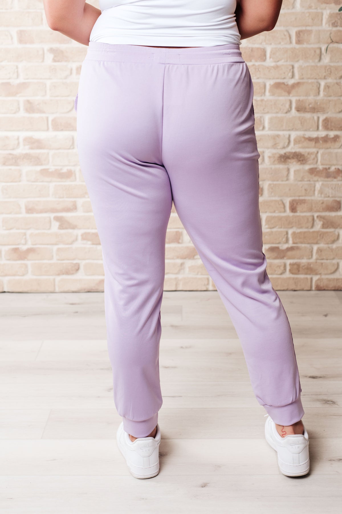 Tommy Two Tone Waffle Joggers Purple-Athleisure-Villari Chic, women's online fashion boutique in Severna, Maryland