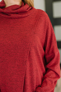 Travel City Scape Turtle Neck Tunic in Wine-Womens-Villari Chic, women's online fashion boutique in Severna, Maryland