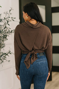 Travel Destination Cowl Neck Pullover in Chocolate-Womens-Villari Chic, women's online fashion boutique in Severna, Maryland