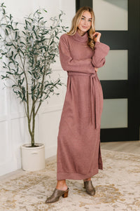 Travel Plush Knit Dress in Autumn Berry-Womens-Villari Chic, women's online fashion boutique in Severna, Maryland