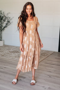 Trusting My Intuition Balloon Sleeve Dress in Camel-Dresses-Villari Chic, women's online fashion boutique in Severna, Maryland