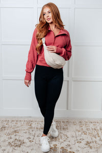 Under Her Spell Half Zip Pullover in Mauve-Tops-Villari Chic, women's online fashion boutique in Severna, Maryland