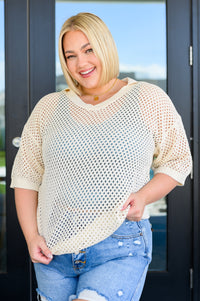 Under The Boardwalk Fishnet Collared Top-Tops-Villari Chic, women's online fashion boutique in Severna, Maryland