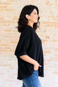 Up For Anything V-Neck Blouse in Black-Tops-Villari Chic, women's online fashion boutique in Severna, Maryland