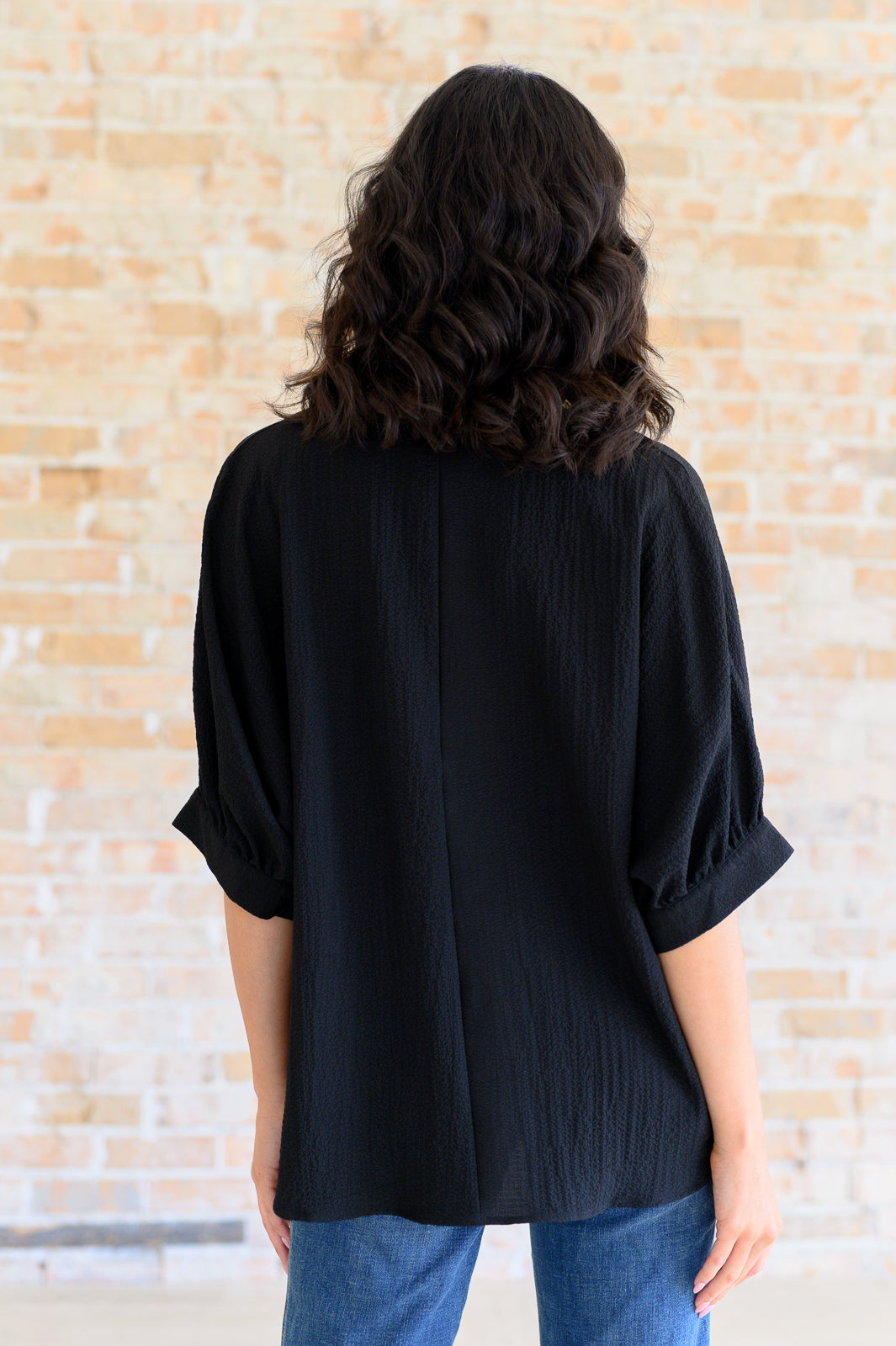 Up For Anything V-Neck Blouse in Black-Tops-Villari Chic, women's online fashion boutique in Severna, Maryland