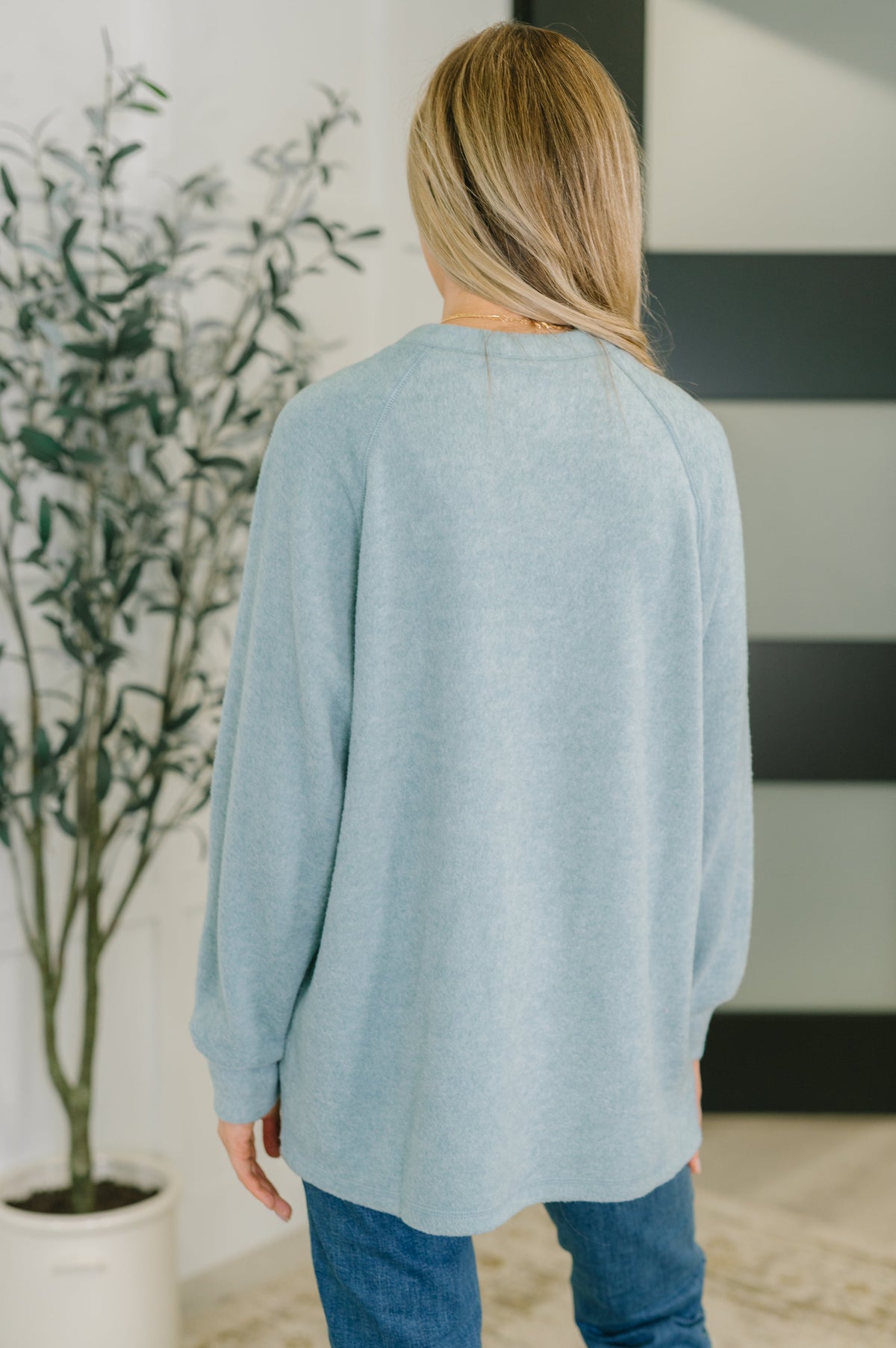 Urban Flux Scooped Hi-Low Long Pullover in Blue Grey-Womens-Villari Chic, women's online fashion boutique in Severna, Maryland