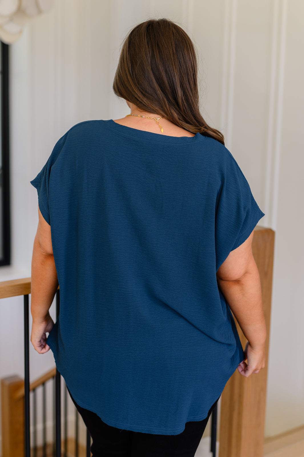 Very Much Needed V-Neck Top in Teal-Tops-Villari Chic, women's online fashion boutique in Severna, Maryland